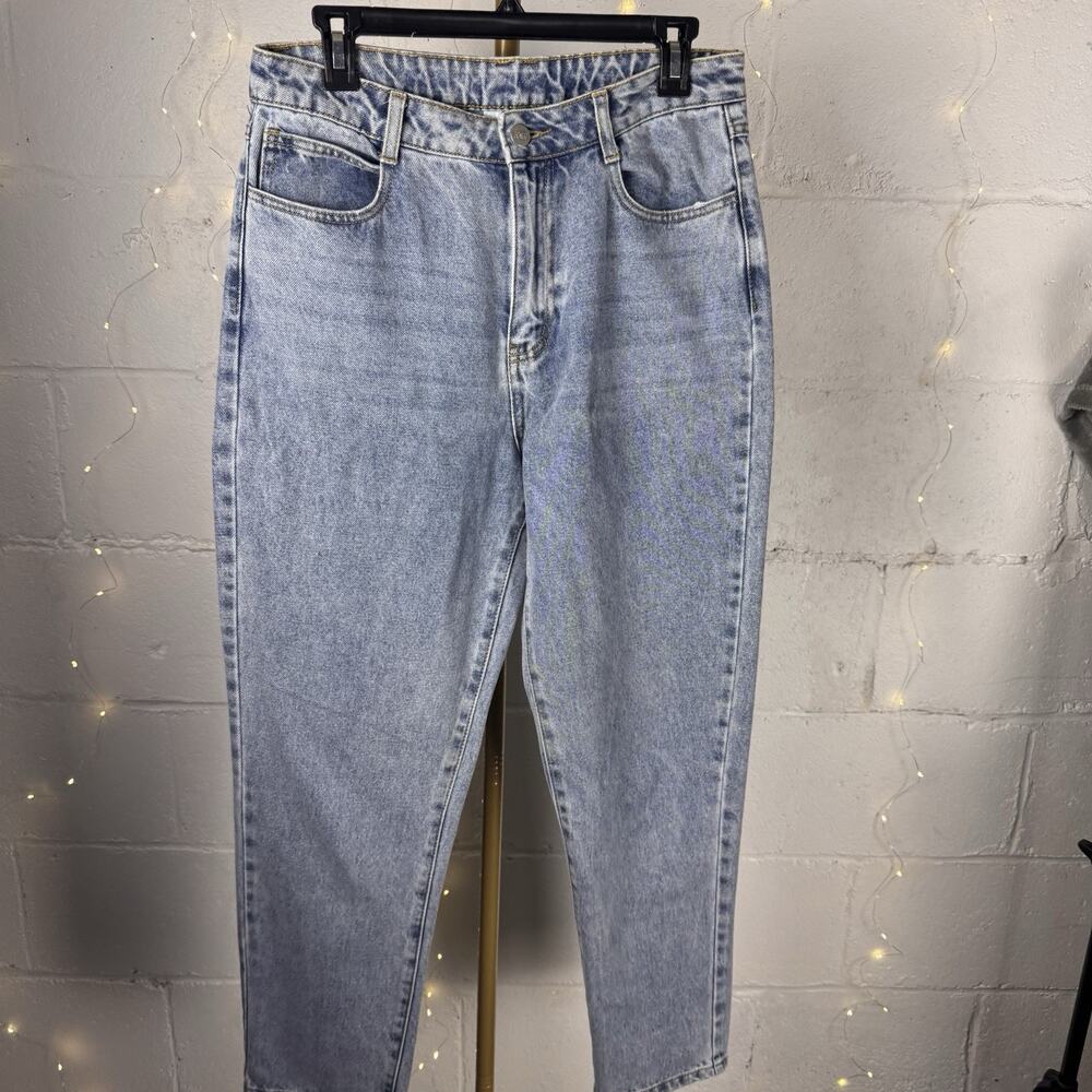bongo x forever 21 women's size 30 high rise straight mom jeans acid wash